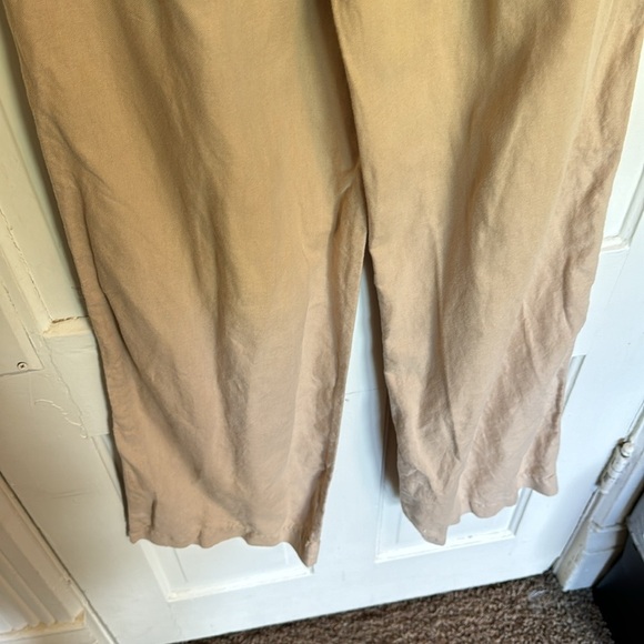 GAP Wide Leg High Rise Linen Pants in Moonstone - Picture 7 of 12